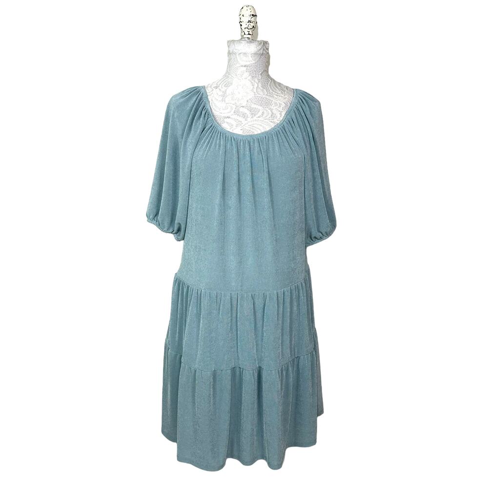 AVLN Studio Stitch Fix Brand Tiered Drop Waist Dress Women Medium NWOT Flowy